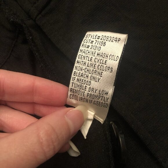 IZ Byer California Size M Girls Swing Jacket 3/4 Sleeve Peter Pan Collar Black - Picture 12 of 16